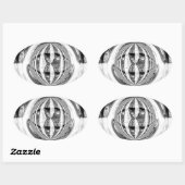 Orb Chromeシール楕円 楕円形シール (シート)