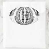 Orb Chromeシール楕円 楕円形シール (バッグ)