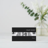 Orb Chromeストライプ名刺ブラック 名刺 (スタンド正面)