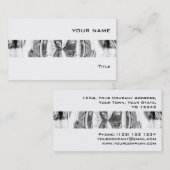 Orb Chromeストライプ名刺ホワイト 名刺 (正面/裏面)