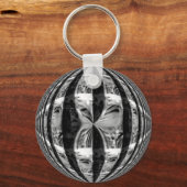 Orb 'Chrome'ブラックキーチェーン キーホルダー (正面)