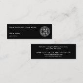 Orb Chromeブラックビジネスカードブラックスキニー スキニー名刺 (正面/裏面)