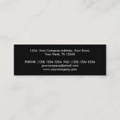 Orb Chromeブラックビジネスカードブラックスキニー スキニー名刺 (裏面)