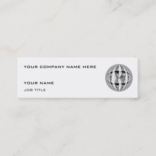 Orb Chrome名刺ホワイトスキニー スキニー名刺 (正面)