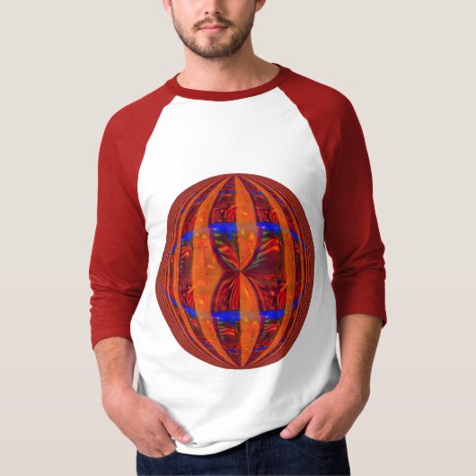 Orb Red Round Tシャツ3/4スリーブラグラン Tシャツ (正面)