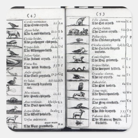 Orbis Sensualium Pictusより2ページ スクエアシール (正面)