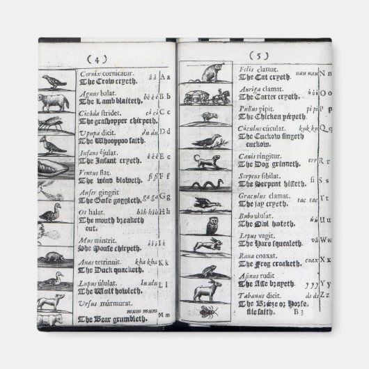 Orbis Sensualium Pictusより2ページ マグネット (正面)