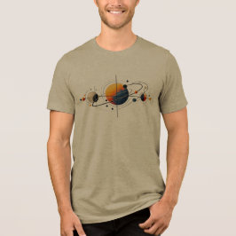 Orbit – ミニマリスト宇宙幾何学デザイン トライブレンドTシャツ