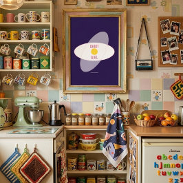 Orbit Girl — 90s Maximalist Poster | Retro Bedrm ポスター