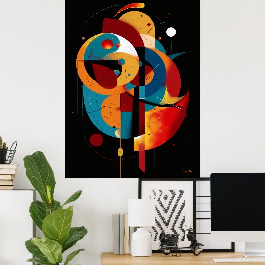 Orbital Equilibrium Modern Geometry Constructivism ポスター (ホームオフィス)