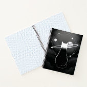 Orbiting Cosmic Cat Minimalist Notebook ノートブック (内部)