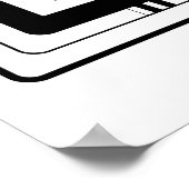 Orbitron -ミニマル抽象芸術幾何学線アート ポスター (角)