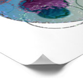 Orbs惑星抽象芸術形状 ポスター (角)