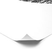 Orbs抽象芸術アートアフィニティブラックとホワイトスケッチ ポスター (コーナー)