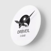 Orbveil Cloud Wall Clock ラウンド壁時計 (傾斜)
