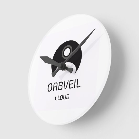 Orbveil Cloud Wall Clock ラウンド壁時計 (傾斜)