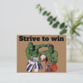 Orcグラディエーターサッカースポーツファンタジーアートポストカード ポストカード (スタンド正面)