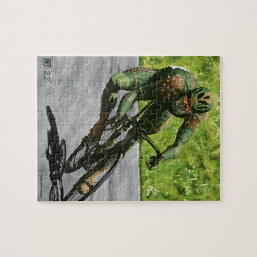 Orcサイクリストバイクレーシングスモールファンタジーアートパズル ジグソーパズル (横)
