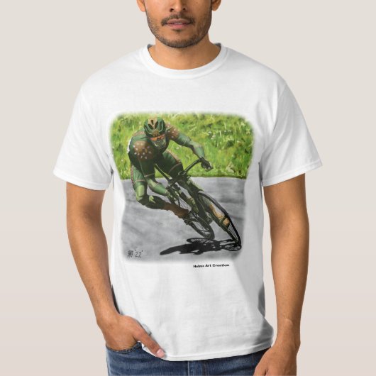 Orcサイクリストバイクレーシングファンタジーアートシャツ Tシャツ (正面)