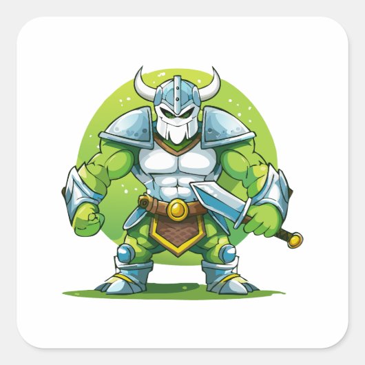 orc warrior スクエアシール (正面)