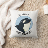 Orcaプンスあなたは私を殺おもしろい人殺しホエールプン クッション (ブランケット)