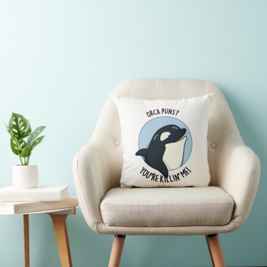 Orcaプンスあなたは私を殺おもしろい人殺しホエールプン クッション (椅子)