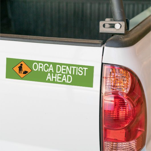 Orca歯医者の先行 バンパーステッカー (トラック上)