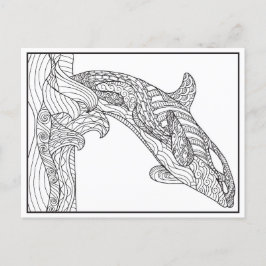 Orca白黒はがき ポストカード