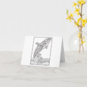 Orca白黒グリーティングカード カード (黄色い花)