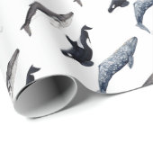 Orca, ballena jorobada y ballena gris ラッピングペーパー (ロールコーナー)