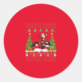 orca christmas pajama ラウンドシール