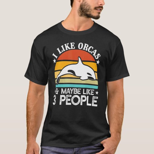 Orca Graphic For Women Men Kids Whale 5 Tシャツ (正面)