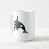 Orca in Motion コーヒーマグカップ (正面左)