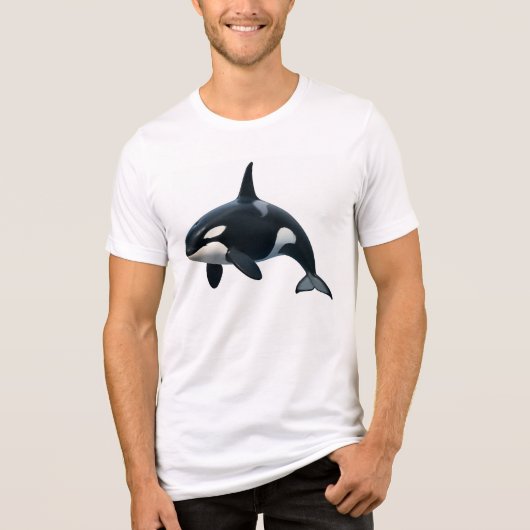 Orca in Motion トライブレンドTシャツ (正面)
