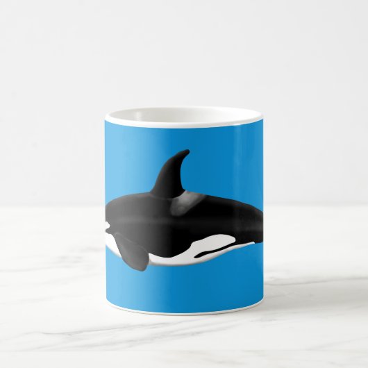 Orca / Killer Whale Mug Blue コーヒーマグカップ (中央)