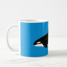 Orca / Killer Whale Mug Blue コーヒーマグカップ