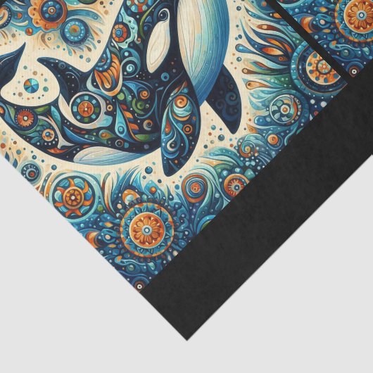 Orca Killer Whale Whimsical Nautical Decoupage 薄葉紙 (詳細)