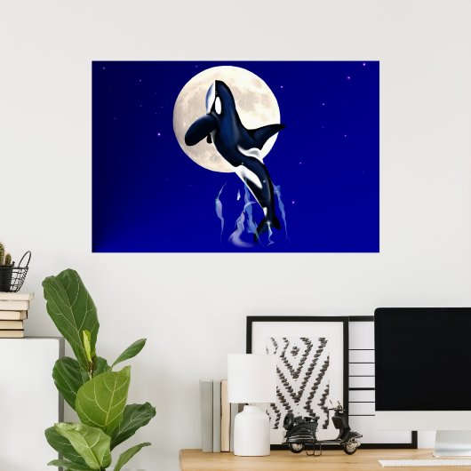 Orca Moon Poster ポスター (ホームオフィス)