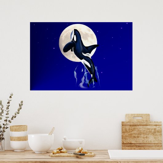 Orca Moon Poster ポスター (キッチン)