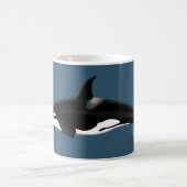 Orca Mug on dark blue コーヒーマグカップ (中央)