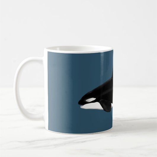 Orca Mug on dark blue コーヒーマグカップ (左)