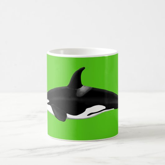 Orca Mug on green コーヒーマグカップ (中央)
