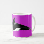 Orca Mug on pink コーヒーマグカップ (正面右)