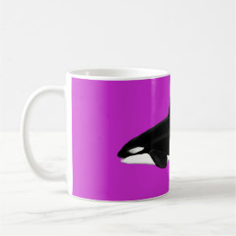 Orca Mug on pink コーヒーマグカップ