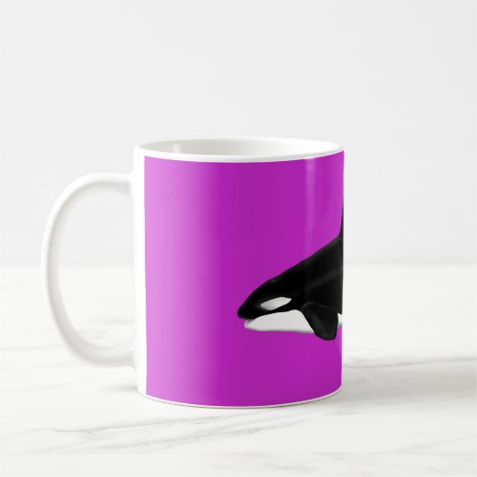 Orca Mug on pink コーヒーマグカップ (左)