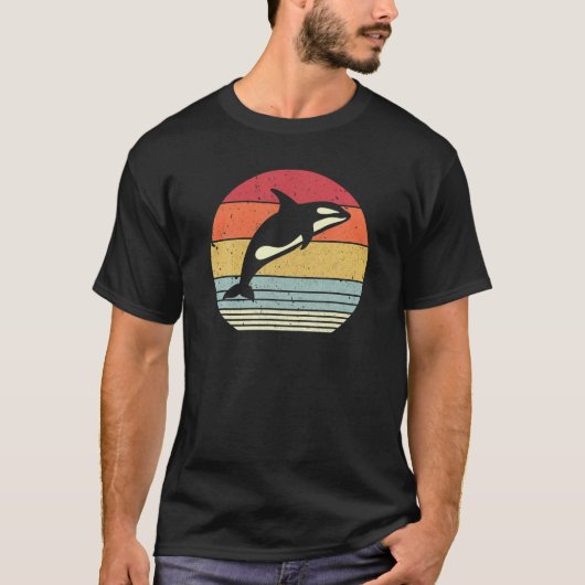 Orca . Retro Style Tシャツ (正面)