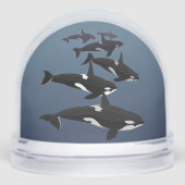 Orca Snow Globe Custom Killer Whale Snow Globe (正面)