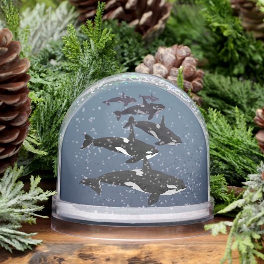 Orca Snow Globe Custom Killer Whale Snow Globe (冬)