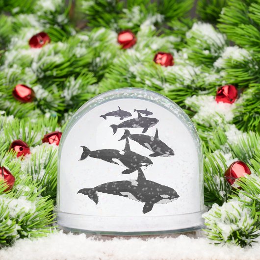Orca Snow Globe Custom Killer Whale Snow Globe (クリスマス)