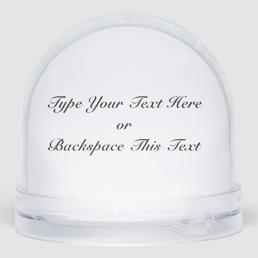 Orca Snow Globe Custom Killer Whale Snow Globe (裏面)